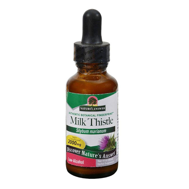  Nature's Answer Milk Thistle 2000mg 1oz | Healthy Liver Function 