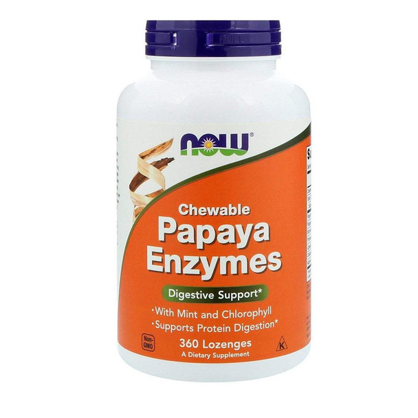  Now Foods Papaya Enzymes 360 Lozenges | Supports Protein Digestoin 