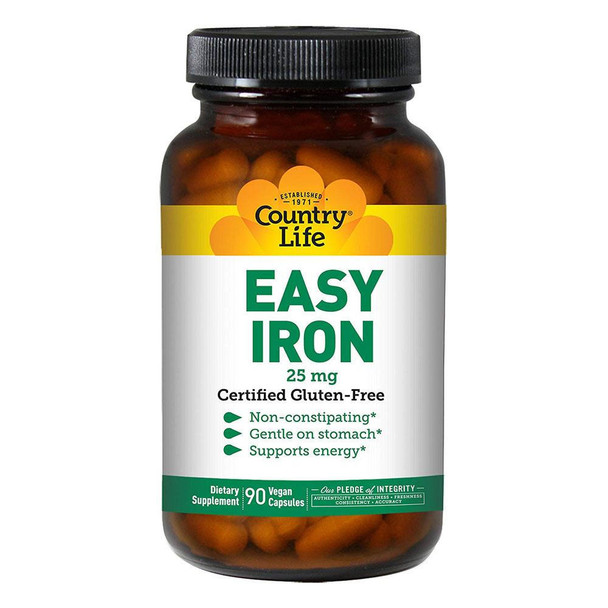  Country Life Easy Iron 25mg 90 Capsules 