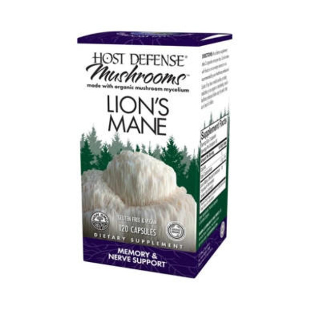 Fungi Perfect HOST DEFENSE LIONS MANE 120 Capsules 