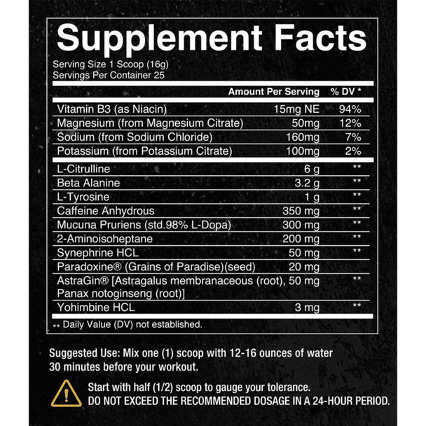 Condemned Labz Convict Pre-Workout 25 Servings 