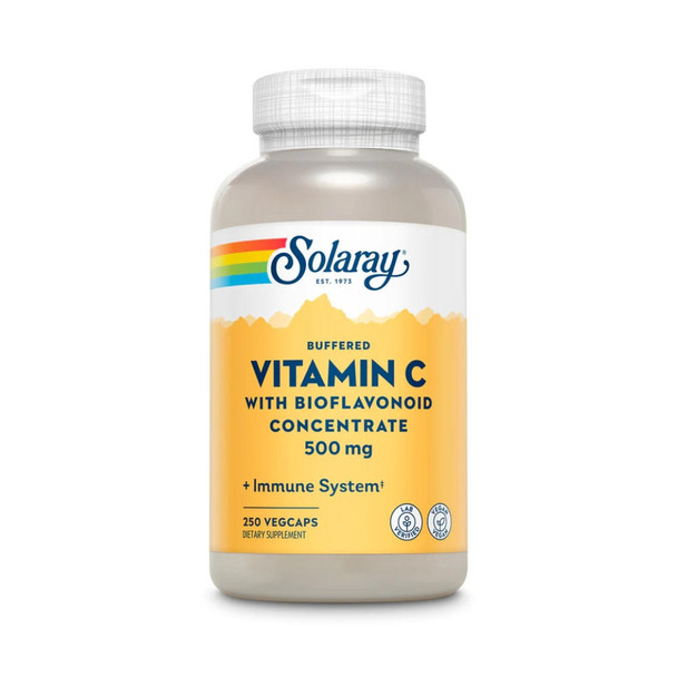  Solaray Buffered Vitamin C w/ Bioflavonoid Concentrate 500mg 250VC 