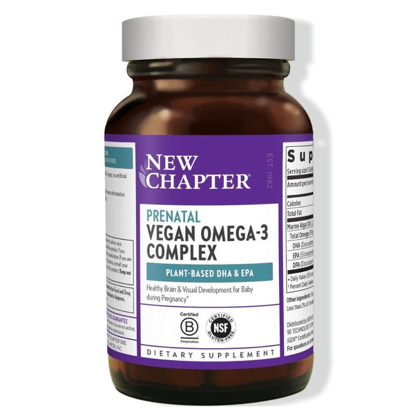  New Chapter Vegan Prenatal Omega 3 Complex 30 Vegetarian Soft Gels 