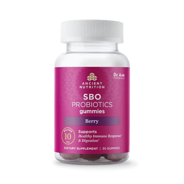  Ancient Nutrition SBO Probiotic Gummy 10b CFU 30 Count 