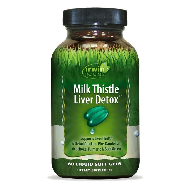  Irwin Naturals Milk Thistle Liver Detox 60 Liquid Soft Gels 