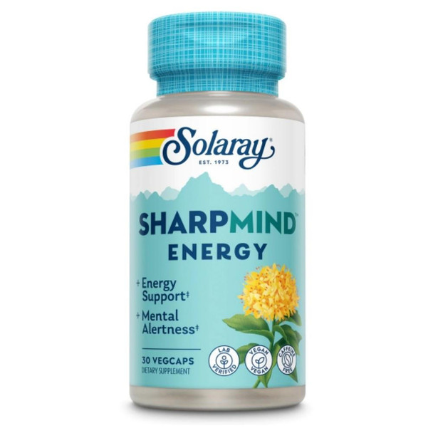  Solaray Sharp Mind Nootropics Energy 30 Count 