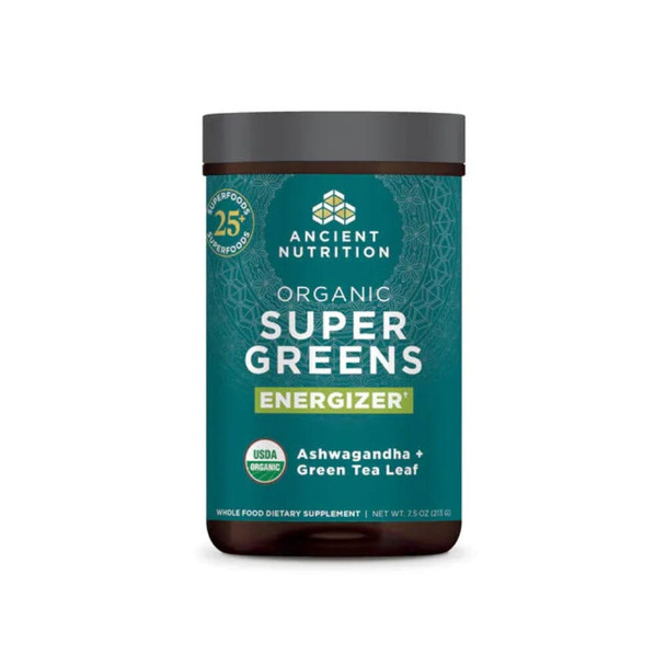  Ancient Nutrition Organic Super Greens Energizer 25 Servings 