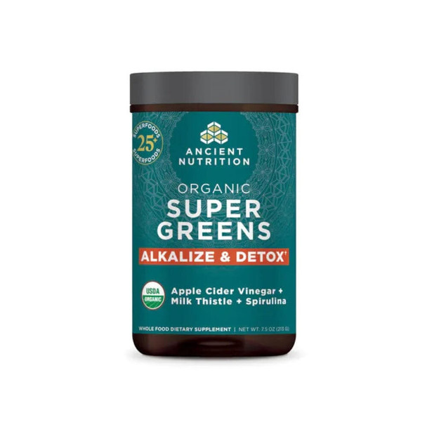  Ancient Nutrition Organic Super Greens Detox & Alkalizer 25 Servings 