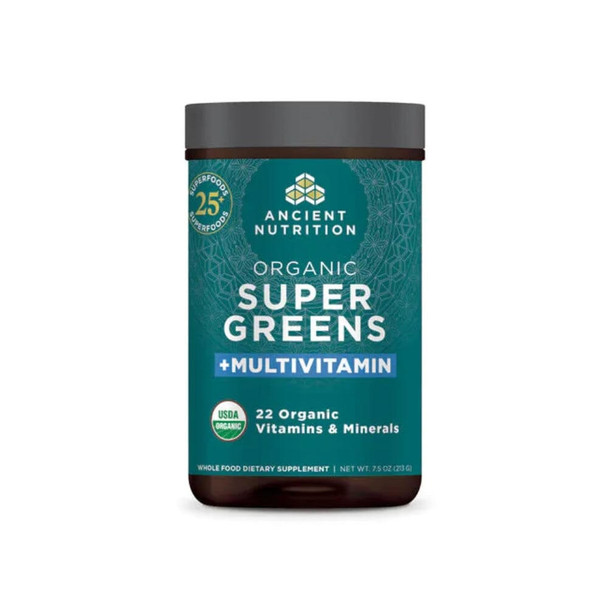  Ancient Nutrition Organic Super Greens + Multivitamin 25 Servings 