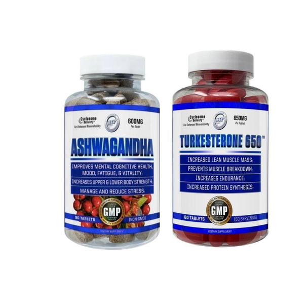  Hi Tech Pharmaceuticals Turkesterone & Ashwagandha Stack 