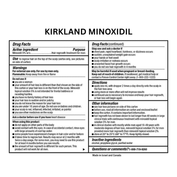 Kirkland 8 Week Advanced Oral/Topical Hair Loss Protection Stack 