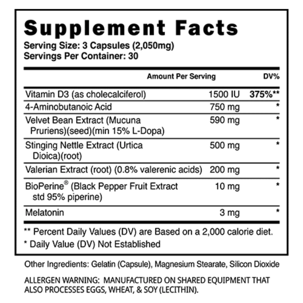 Blackstone Labs Growth 90 Capsules Supp Facts