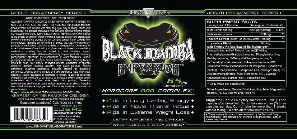 Innovative Labs Black Mamba Label
