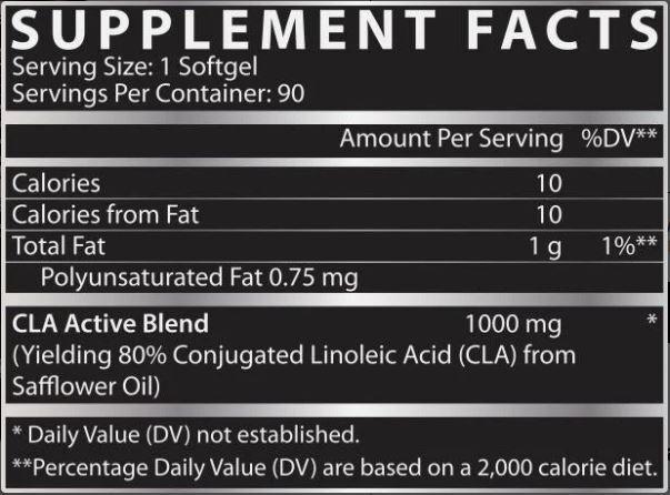 Nutrex Research Lipo 6 CLA 180 Softgels Supplement Facts