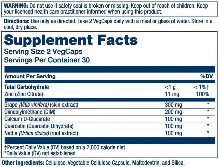Solaray DIM Complex 60 Capsules Supplement Facts