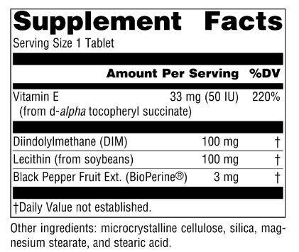 Source Naturals DIM 100mg 60 Tabs Supplement Facts