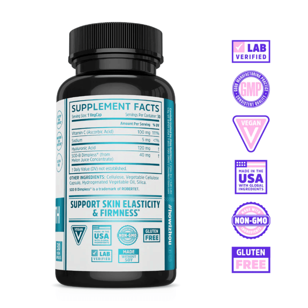 ZHOU Body Smooth 30 Capsules Supplement Facts