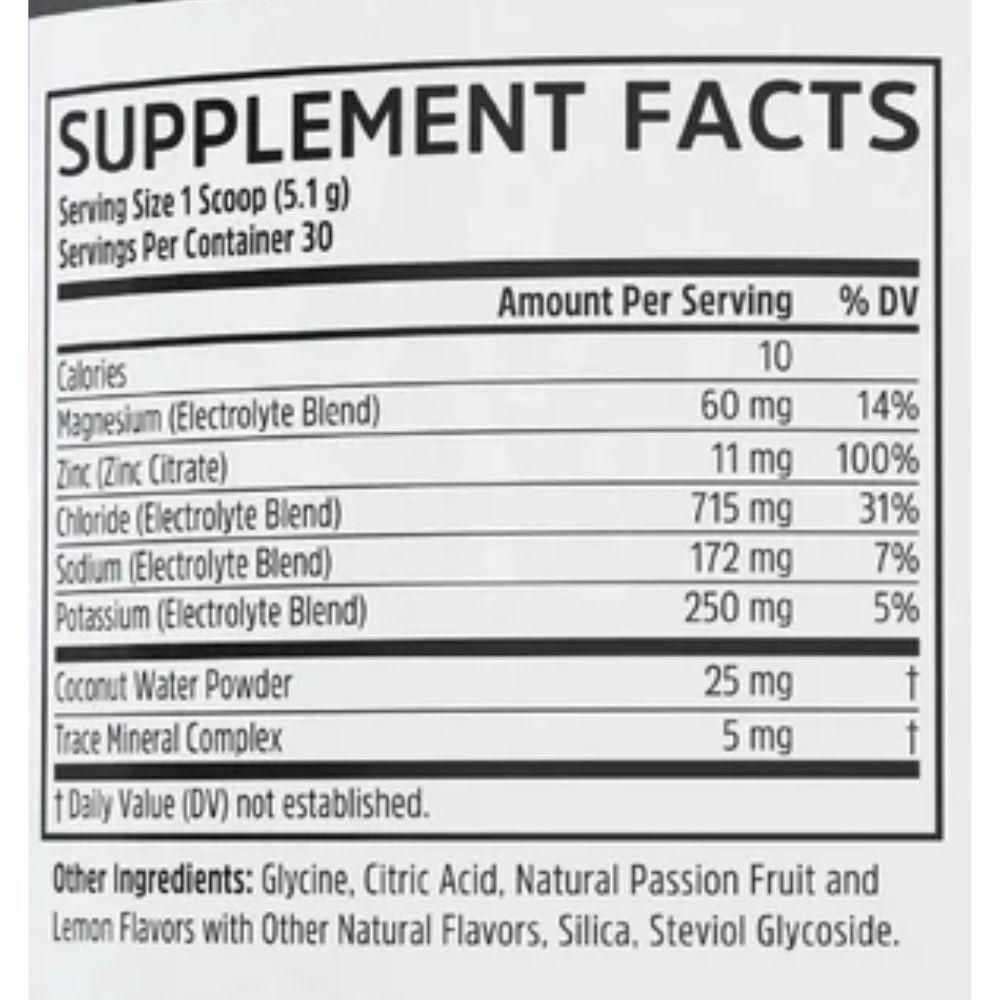 Zhou Hydro-Fuel 30 Servings Supp Facts