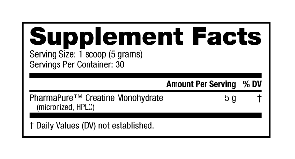 NutraBio Creatine Monohydrate Powder - 150 Grams