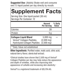 Collagen Liquid 12ct Supplement Facts