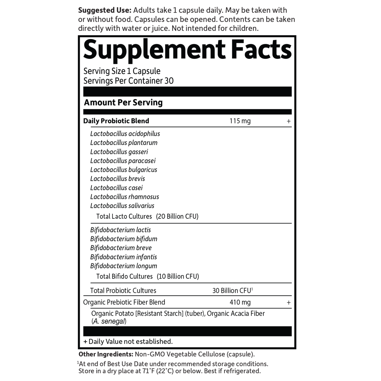 Dr. Formulated Probiotics Once Daily Cooler 30 Capsules