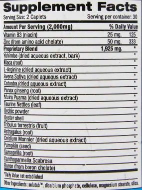 MD Science Labs MaxSize Ingredients