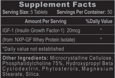 Hi Tech Pro IGF Supplement Facts