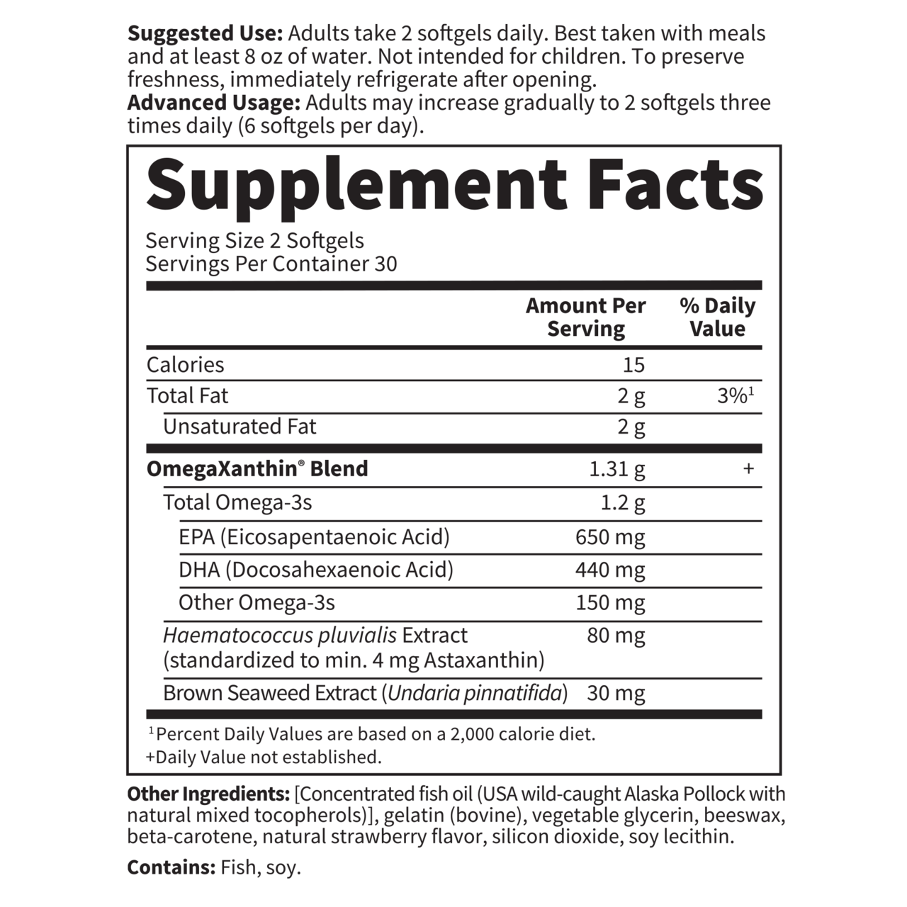 Oceans 3 Beyond Omega-3 with OmegaXanthin 60 Softgels