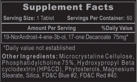 Hi Tech Decabolin Supplement Facts