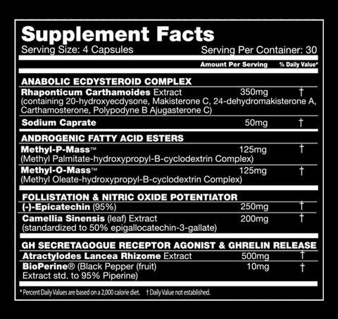 Performax Labs MassMax Supplement Facts