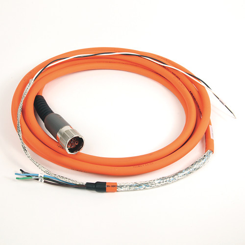 Cable de Frenado para motor de fuerza no flexible de 16AWG,4m,conector DIN speedtec,drive-end,flying - 2090CPBM7DF16AA04
