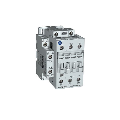 CONTACTOR NEMA TAMAÑO 1 27 A 100 250V 50 60 HZ  100 250V DC 3 NA POLOS - 300BOD9311