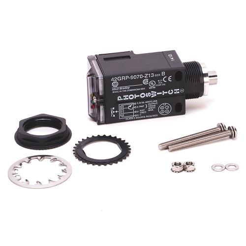 SENSOR FOTOELECTRICO TIPO DIFUSO, RANGO DE SENSADO 4.2MTS, ALIM. 10-40V DC, SAL. NPN/PNP TRANSISTOR, - 42GRP9070QD