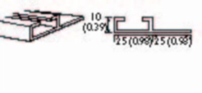 PERFIL C,PARA MONTAJE DE BORDE - 440FR1215