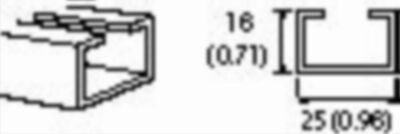 Riel de aluminio de 2M, con ca - 440FR1216