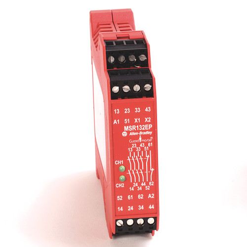 RELEVADOR DE SEGURIDAD 24 VDC, 2 ENTRADAS NC, SALIDAS 2 NC, 4 SEGURIDAD Y 2 NC - 440RE23098