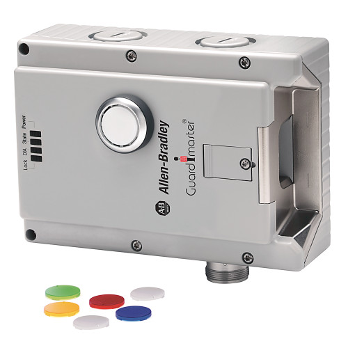 MODULO DE BLOQUEO 442 CAJA DE ACCESO CONECTOR M23 1 BOTON PULSADOR ILUMINADO  - 442GMABLURMC01