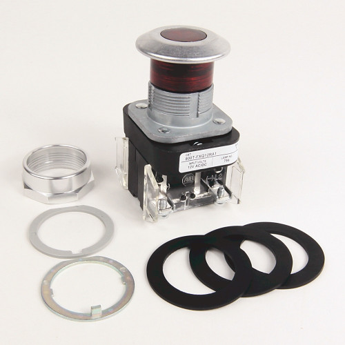 Botón Hermético 24V Neon Rojo Allen-Bradley 800TFXQ24RA1