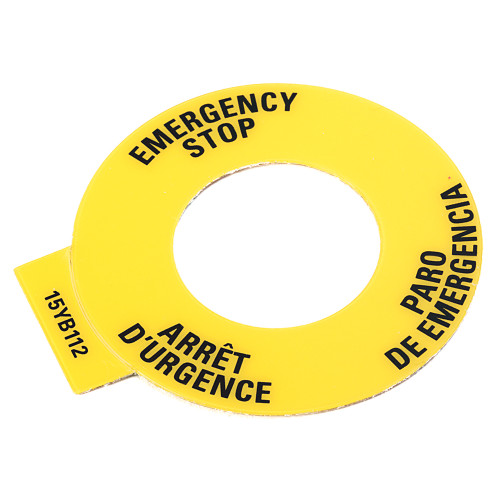 PLACA LEYENDA PARO DE EMERGENC - 800F15YB112
