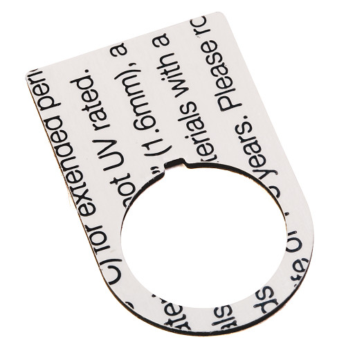 Placa leyenda de 30x50mm blanc - 800F35WE208