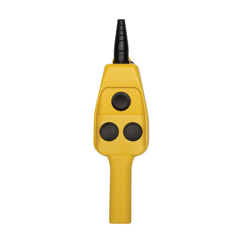 ESTACION COLGANTE DE 3 ORIFICIOS A 120V, CON PARO EMERGENCIA NO ARRANQUE, POS 2: EXT. AMARILLO, SIN  - 800FC3MTNEDEEUE