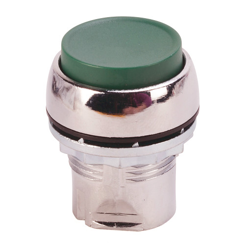 BOTON PULSADOR MOMENTANEO DE 22MM, 1NC 1NC,VERDE METAL, TIPO LAMPARA - 800FME3MX01