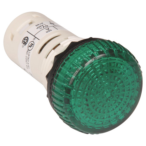 LUZ PILOTO 800F, PLASTICA MONOLITICA, VERDE, LED INTEGRADO, 24V CA/CC - 800FDP3N3R
