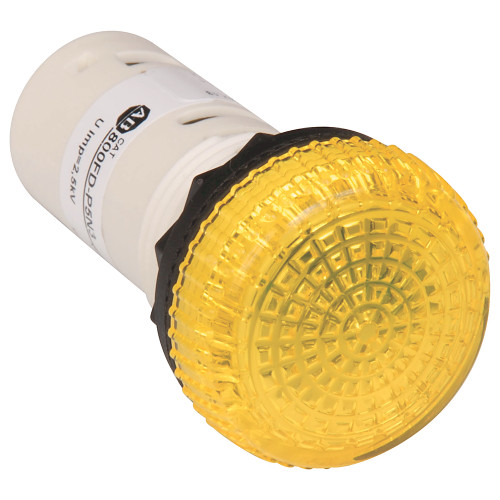 Luz piloto monolitico tipo led color amarillo,24VCD/CA,22.5mm - 800FDP5N3