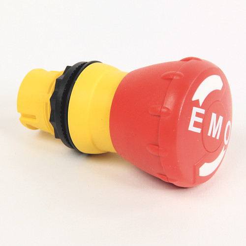 BOTON DE PARO 22MM, ROJO PLAST - 800FPMT44E