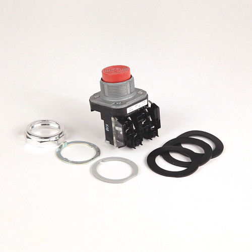 PUSHBUTTON PULSADOR MOMENTANEO COLOR ROJO,30.5 MM, NEMA 4/13, EXTENDIDO, - 800TCB6A4
