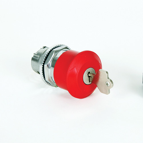 Päro de emergencia con llave, 45mm, 2-NCLB autocontrol Contacto - 800TCTFXK6A5S