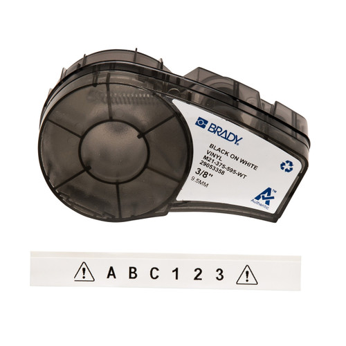 ETIQUETA VINIL 3/8"x 21FT, NE - M21-375-595-WT
