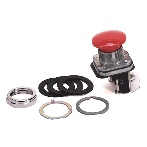 BOTON PULS HONGO NEMA13 ROJO 1CERR - 800TD6D2