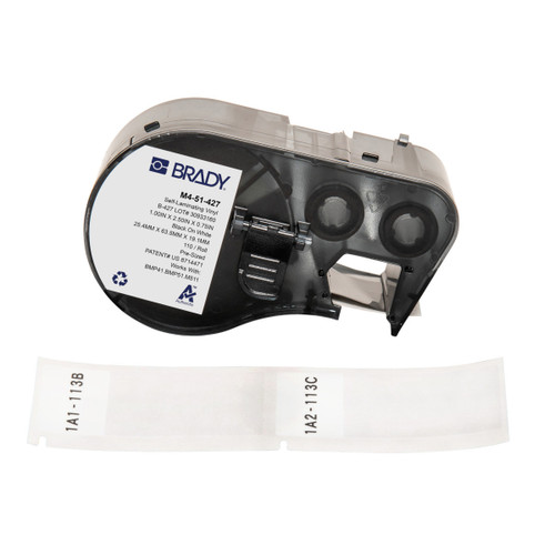ETIQUETAS ENVOLVENTES AUTOLAMINABLES De Vinilo Brady M4-51-427